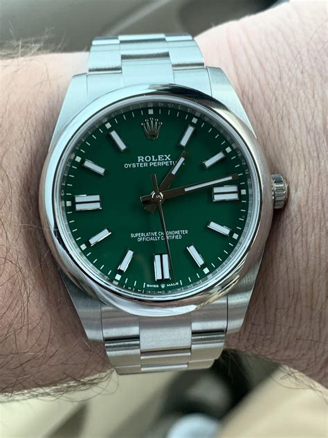 green faced rolex watch|rolex op 41 green dial.